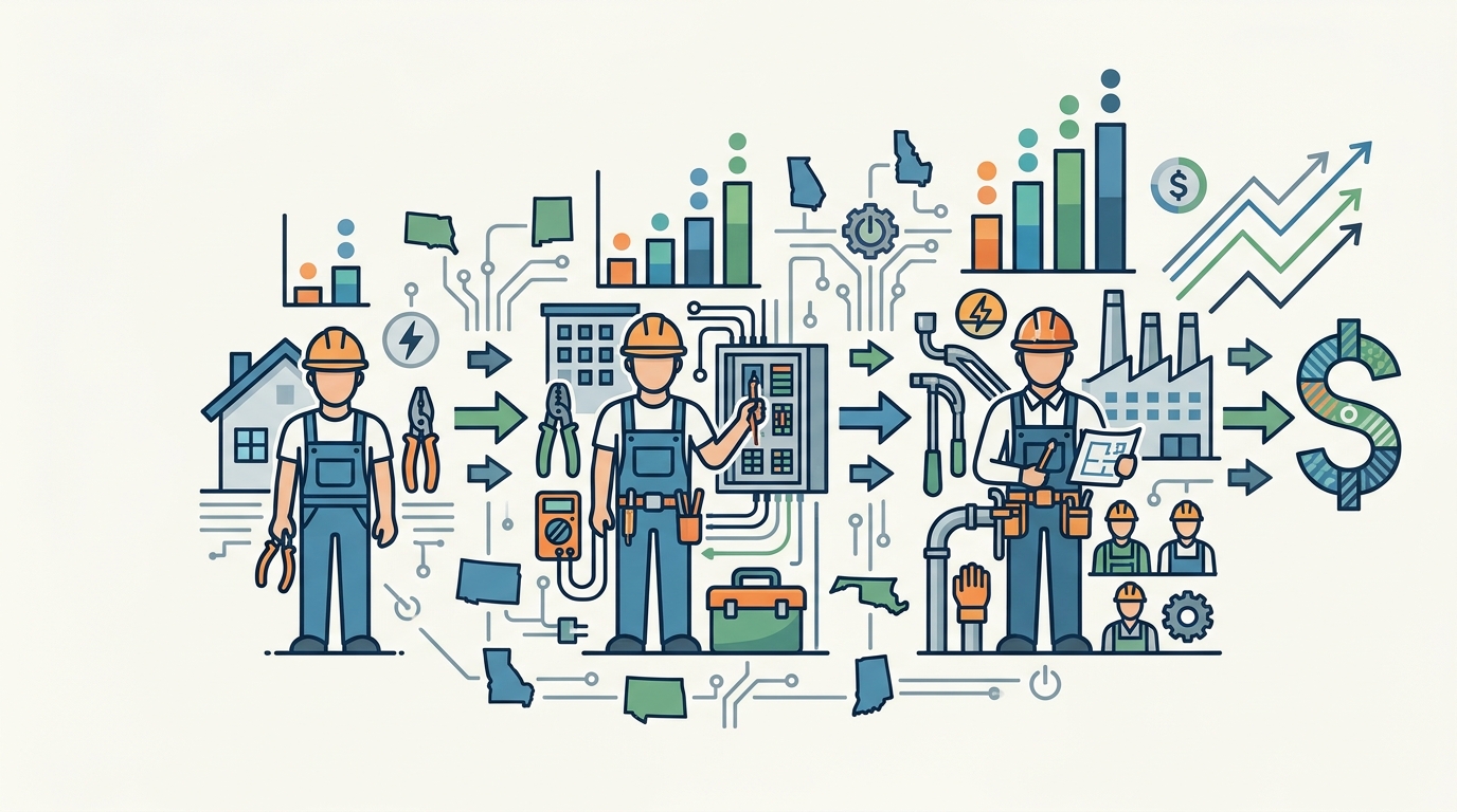 Featured image for "Electrician Salary: What to Expect by Experience and State"
