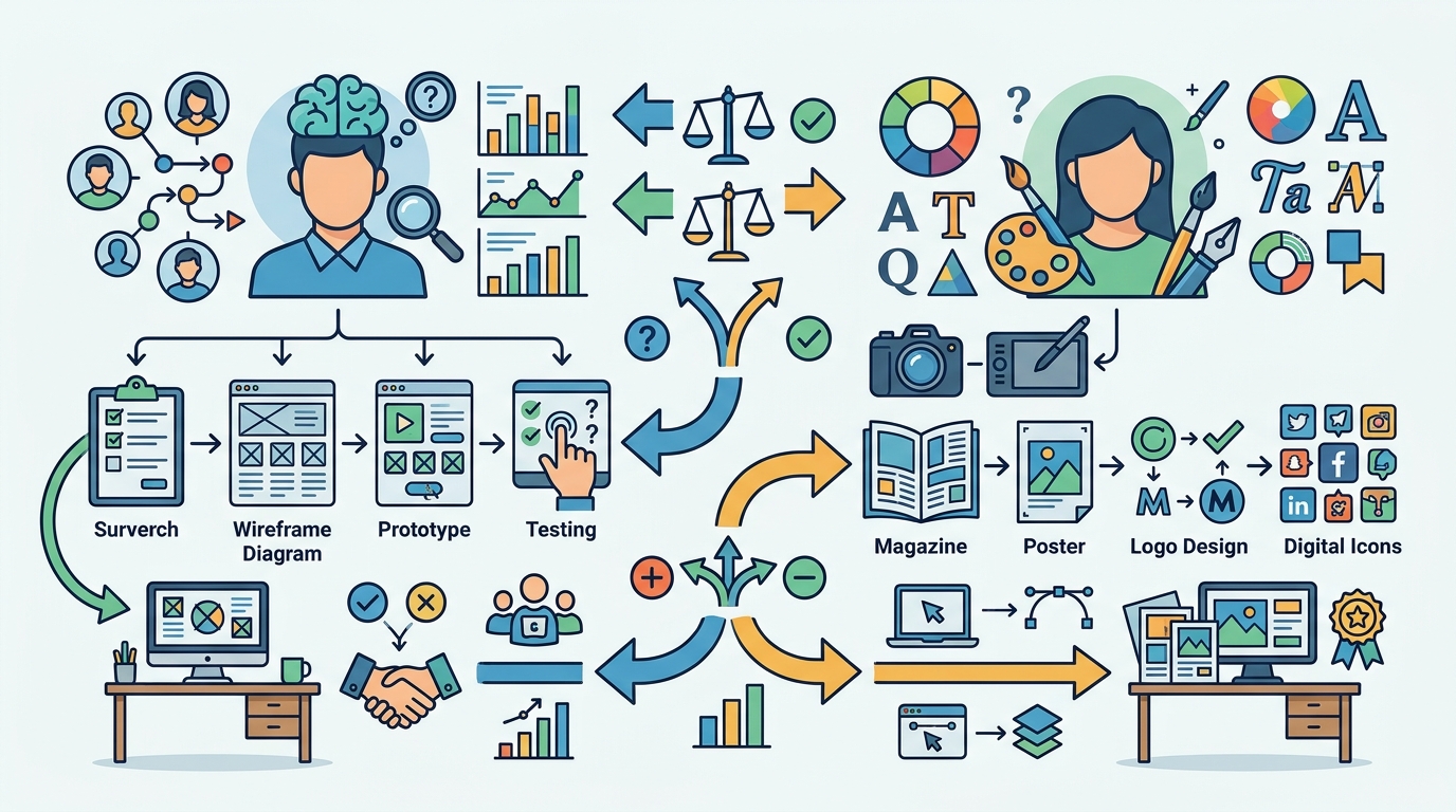 Featured image for "UX Design vs. Graphic Design: Which Career Change Is Right for You"