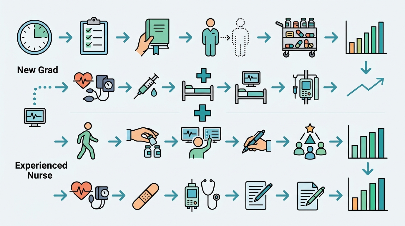 Featured image for "New Grad vs. Experienced Nurse: A Day in the Life Comparison"