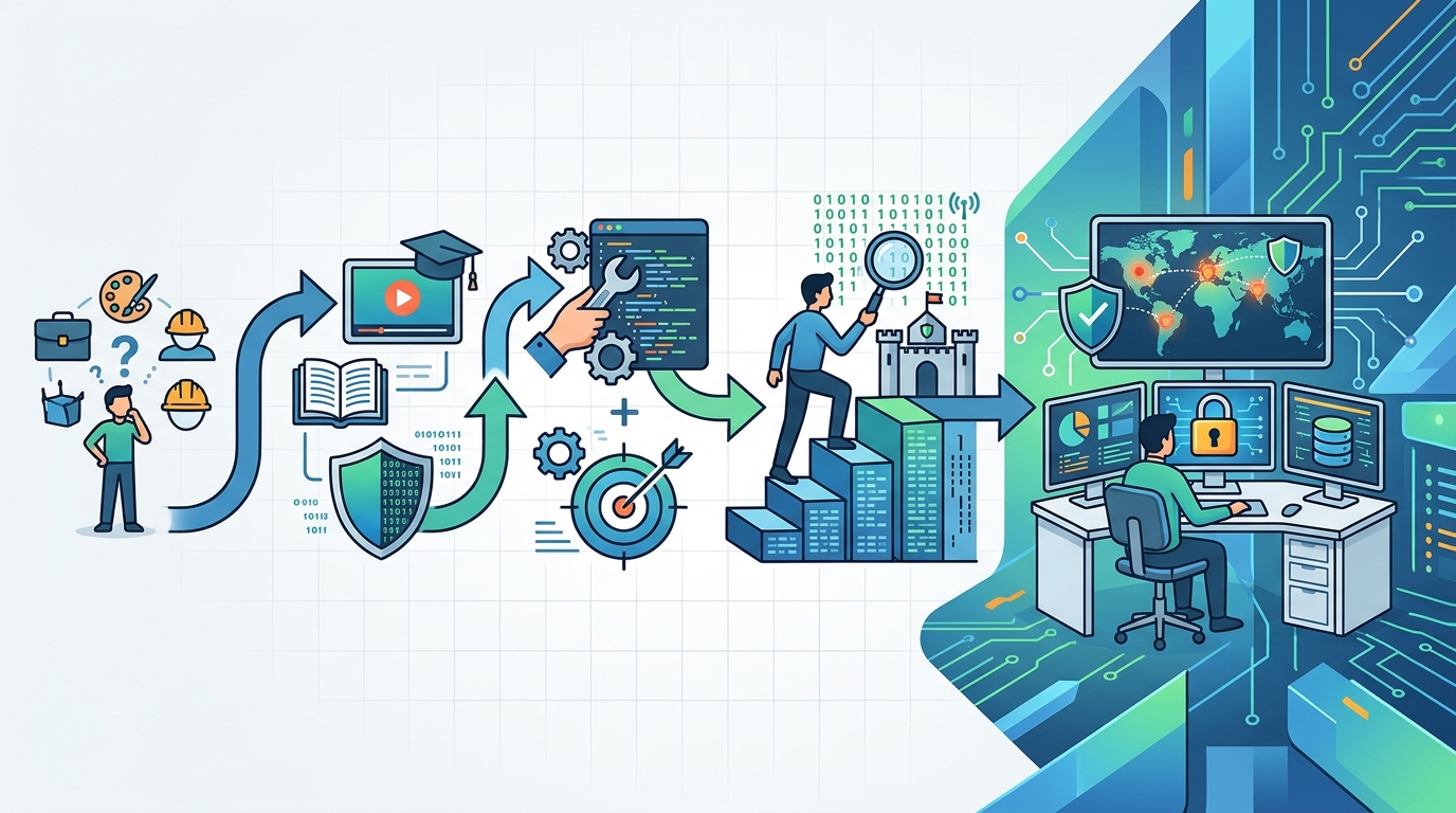 Featured image for "How to Become a Cybersecurity Analyst Without an IT Background"
