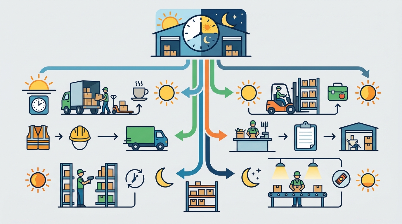 Featured image for "Warehouse Worker Schedules Compared: What Each Shift Really Looks Like"