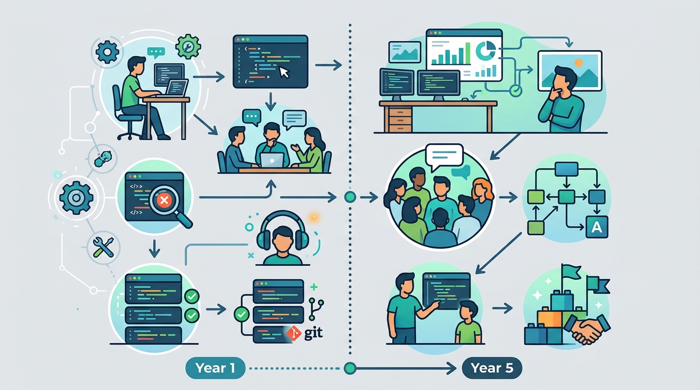 Featured image for "How a Software Engineer's Day Changes After Five Years on the Job"
